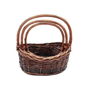 Cesta de mimbre hecha a mano para regalo de Navidad, producto promocional, precio al por mayor - Product Image 1