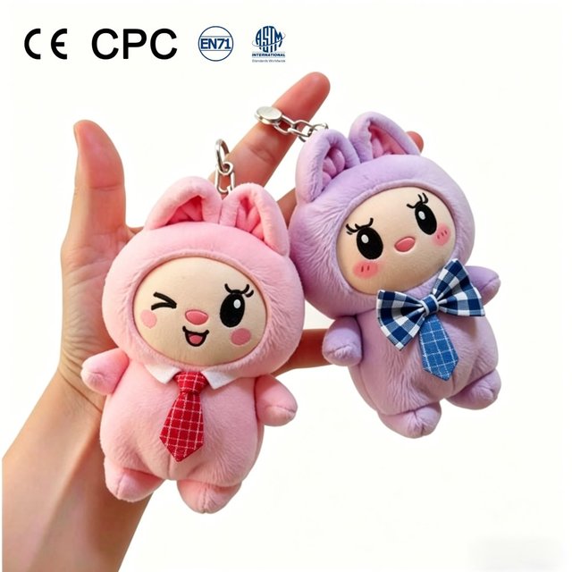 Funboxes Custom Plush Figure Toys Kawaii Labobu Keychains Cute Stuffed Plush Animal Toys Custom Labubo Plush Keychains Toys