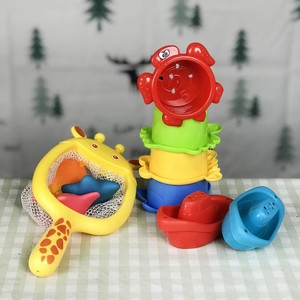 Juego de Juguetes de Playa para Bebés, Vasos Apilables, Red de Pesca, Animales Marinos, Plástico Libre de BPA, Juguete Educativo para Niños Pequeños - Product Image 5