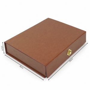 Caja de Regalo de Cuero PU Premium con Logotipo Personalizado, Cierre Metálico, Estilo Libro Rígido, Empaque de Regalo Corporativo, Fabricante OEM - Product Image 2