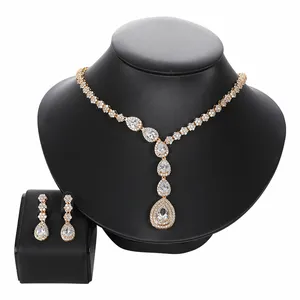 xoxo necklace set ladies jewelry set necklace earrings set cubic zirconia wedding jewelry