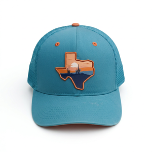Gorra de béisbol de perfil medio con parche bordado personalizado de alta calidad, malla trasera y visera curva de 5 paneles para hombre y mujer al por mayor - Product Image 1