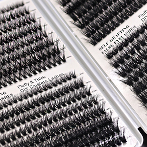 Tùy Chỉnh Tự Làm Lash Mở Rộng Kit 3D Hiệu Ứng Handmade Giả Chồn Cụm Lông Mi 8-16Mm Chiều Dài Khay Phân Khúc 40P 100P Loạt - Product Image 6