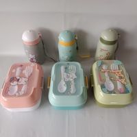 Offre spéciale Boîte à lunch étanche sans BPA pour enfants Boîtes à lunch pour enfants et bouteille d'eau de type paille avec sac Boîte à lunch pour enfants