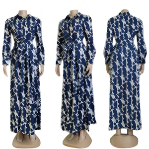 Mới Đến Của Phụ Nữ Cộng Với Kích Thước Dresses Thiết Kế Thời Trang Quần Áo Cho Công Việc Của Phụ Nữ Phong Cách Thời Trang In Kỹ Thuật Số Mùa Xuân - Product Image 3