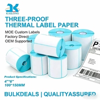 Rouleaux de papier thermique en vrac, étiquettes codes-barres thermosensibles imperméables à colle thermofusible pour supermarchés, compatibles 58mm, 60mm, 70mm