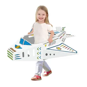 DIY涂鸦可穿戴纸飞机创意涂鸦飞机玩具趣味绘画飞机儿童早教玩具