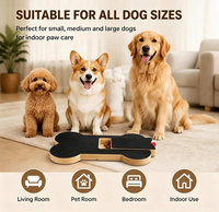 Jouet interactif en bois en forme d'os pour chien, griffoir à ongles, boîte à friandises cachée pour le soin des pattes et l'enrichissement mental et l'entraînement du chien