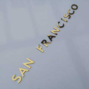 Personalizado de corte plana de alta polaco de acero inoxidable árabe letras del alfabeto inglés señal - Product Image 3