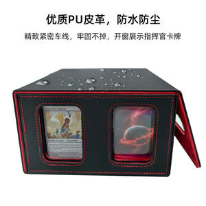 Draagbare Spelkaartdoos Met Ramen En Dubbele Mouwen-Opbergdoos Met 400 Capaciteit Voor Weerwolfdek, Pokémon Tcg-Verzamelbox - Product Image 4