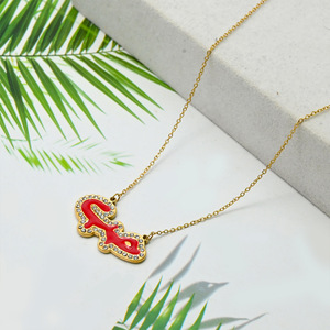 Collar de Acero Inoxidable con Caligrafía Árabe Islámica, Amuleto de Amor y Suerte 2026, Joyería de Moda al por Mayor, Nuevo para Mujer - Product Image 6