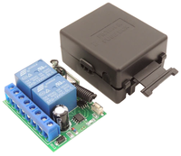 Transmisor de Interruptor de Control Remoto RF Inalámbrico de 1 Canal con Módulo Receptor y Relé LED DC12V 10A de 433mhz con Función de Aprendizaje de Código