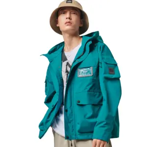 Windproof Hard Shell Waterproof Windbreaker Overall Nylon Jacket Fashion Men's Outdoor single layer Camping Jacket