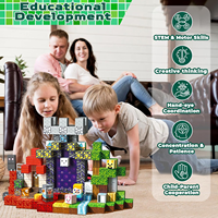 200 Piezas de Bloques de Construcción Magnéticos de Plástico ABS, Cubos de Portal del Bosque, Juguetes Educativos Montessori, Regalos de Cumpleaños, Desarrollan la Creatividad, CE