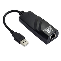 Ekstender Jaringan USB 100M RJ45 USB 2.0 ke Adaptor Ethernet untuk Mouse Keyboard Printer Scanner Hard Drive Eksternal Plug and Play