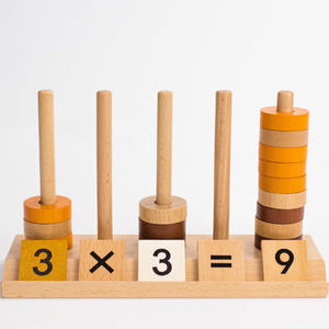 Blocs de boulier de mathématiques en bois Montessori outils d'enseignement de la petite enfance ensemble classé par couleur de jouets de comptage pour les enfants - Product Image 6