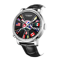 Montre automatique HANBORO pour homme, édition limitée, montre mécanique à bracelet en cuir noir, montre de football pour le sport