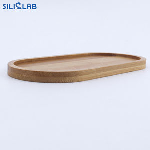 Plato de comedor, bandeja de bambú, bandeja de servicio de forma ovalada para café, té, fruta, comida, postre, bandeja de almacenamiento de Bambú - Product Image 6