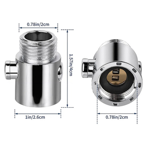 <span class=keywords><strong>ABS</strong></span> Silver G1/2 "душевая рукоятка и шланг или Биде Распылитель воды запорный клапан выключатель, Универсальный клапан управления потоком душевой головки - Product Image 3