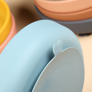 Usine de haute qualité en gros bébé alimentation forme ronde aspiration Silicone <span class=keywords><strong>assiette</strong></span> à dîner - Product Image 5