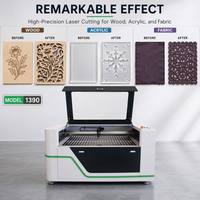 Machine de découpe laser CO2 à double tête 1390 pour tissu, cuir, jeans, graveuse laser