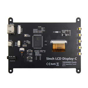 หน้าจอสัมผัสขนาด5นิ้วสำหรับ Raspberry Pi รุ่น C, หน้าจอ HD ขนาด1024x600 IPS พร้อมพอร์ต HD-MI - Product Image 3