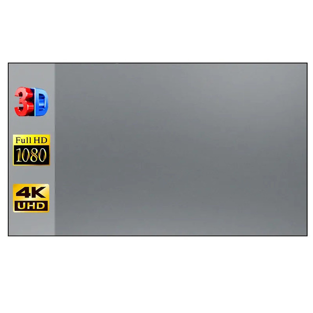 Yinzam Reflective Soft Metal Screen 16 9 Matt Projector Screen 60 to 130 Inch 2 Gain 40 Degree View Angle 3D 4K Supported