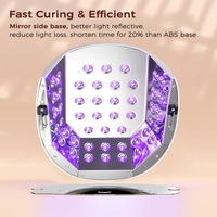 Sèche-ongles 80W avec écran LCD, capteur automatique et 4 réglages de minuterie, lampe de polymérisation professionnelle avec 48 LED pour