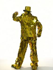 Mirror Light up Costume Dress Luminous Reflective Outfit for <strong>Rave</strong> Nightclub Birthday Theme Party Dancing Show - Product Image 3