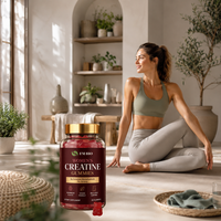 Gummies de créatine aux baies pour femmes, emballées en bouteille étanche, pour les femmes actives, les passionnées de fitness et les employées de bureau