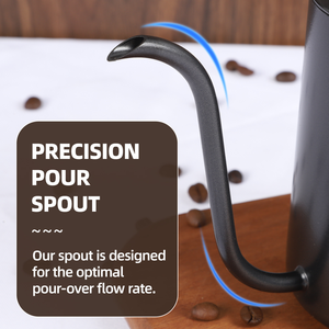 Stainless Steel Maker Drip Tea Water Pour Over Espresso Brewing Coffee Pot Gooseneck <strong>Kettle</strong> <strong>With</strong> <strong>Wooden</strong> <strong>Handle</strong> - Product Image 5