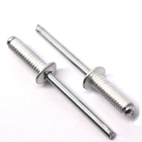 Rivets aveugles en aluminium et acier à tête ronde rainurée Rivet aveugle en acier en aluminium de type rainure