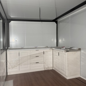 منزل بسطح مسطح من طابقين معتمد من CE بسرعة تجميع منزل مسبق الصنع قابل للطي متجر حمام - Product Image 4