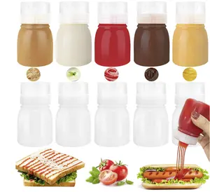 6 Oz Kruiderij Poreuze Knijpflessen, Ketchup Squeeze Container Siroop Dispenser Voor Sauzen Salade Dressing Barbecue Olie