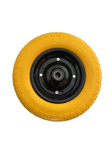 Roue de brouette pneumatique en caoutchouc polyuréthane de haute qualité 3.50-7, à roulement à billes, anti-crevaison, avec support personnalisé - Product Image 4
