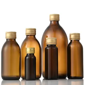 30ml60ml100ml125ml150ml200ml amber oral liquid medicine pharmaceutical syrup vial ferment glass bottles
