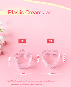 Nouvelle tendance forme d'étoile 3ml 3g en forme de fleur de coeur 4ml 4g Mini boîte à dragées en plastique conteneur boîte de rangement de crème pour le visage sucrée pots - Product Image 6