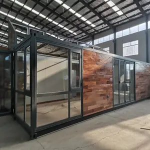 Europese Standaard 80m2 Luxe Gefabriceerde 2 Slaapkamer Moderne Goedkope Prefab Modulaire Scheepvaart Hout Container Huis