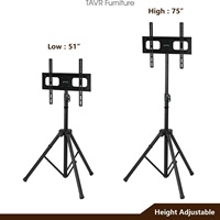 Support de Moniteur de Studio, Trépied Audio pour Haut-parleur, Support Métallique pour Barre de Son Surround, Support TV, Support Moniteur, Charge 50kg