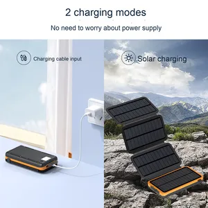 Cargador Solar Portátil Plegable con Precio de Mayoreo, 20000mAh, Inalámbrico, Impermeable, con Puerto Tipo-C y Luz LED - Product Image 5