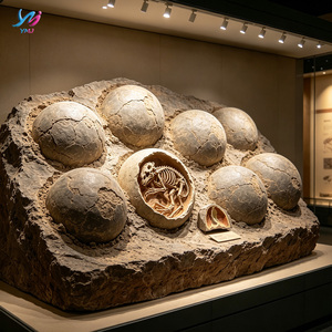 Tête de dinosaure sculptée en fibre de verre de haute qualité et durable, sculpture d'art pour musée, expositions de musée scientifique, vitrine - Product Image 4