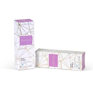 Emballage de boîte de papier de flacon compte-gouttes d'huile essentielle de 10 ml 30ml 50ml avec impression double face cosmétique personnalisée avec logo