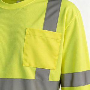 Custom Long Sleeve Reflective Work Safety T Shirts with Reflective Tape Factory Mining Safety Hi Vis Work Clothing - Product Image 5