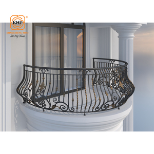 KHP Garde-corps de balcon en fer forgé galvanisé de qualité supérieure, anti-corrosion, pour usage résidentiel et villéien, fournisseur de haute qualité - Product Image 3