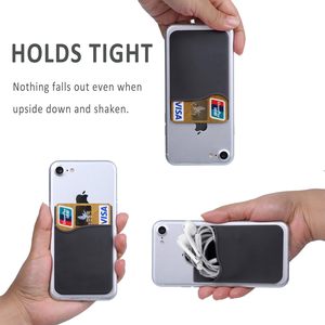 Silicone Phone Card Holder Stick-on Wallet ID/Credit Card Holder Pouch Sleeve Self Adhesive Sticker <b>Case</b> for iPhone 17 16 15 Pro - Product Image 4