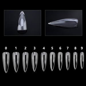 Uñas artificiales 500pcs consejos de acrílico <span class=keywords><strong>transparente</strong></span> de Gel UV <span class=keywords><strong>manicura</strong></span> <span class=keywords><strong>diseño</strong></span> Fale uñas Artificial para arte de uñas - Product Image 4