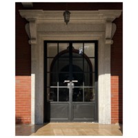 Porte en aluminium française élégante avec structure de cadre standard offrant un look raffiné et des performances stables