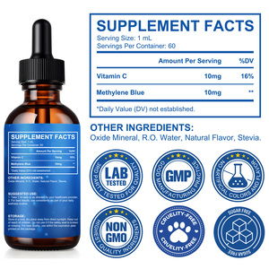 Onebtanicl 60ml màu xanh của tôi giọt não sức khỏe chế độ ăn uống bổ sung nhãn hiệu riêng methylen màu xanh chất lỏng giọt bổ sung cho người lớn - Product Image 4