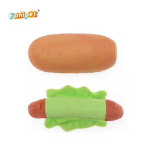 Toptan özel <span class=keywords><strong>Pet</strong></span> köpek çiğnemek oyuncak Hotdog seti gıcırtılı köpek oyuncak - Product Image 4