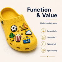 Breloques de chaussures en PVC souple personnalisées, écologiques, à faible MOQ, décorations de sabots de dessin animé, accessoires de chaussures mignons pour enfants et adultes